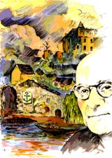 Portrait de Lo�s Delluc (1894-1974) par Jacme Saraben