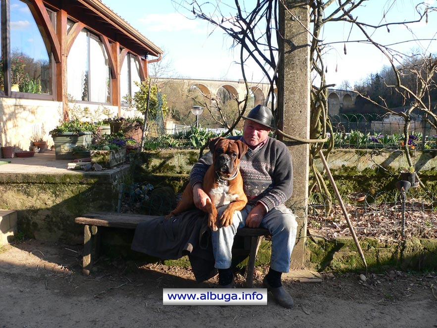 Jules Castang et son chien Volcan