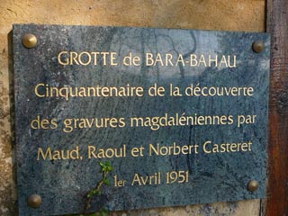 Grotte de Bara-Bahau, cinquantenaire de la découverte par Maud, Raoul et Norbet Casteret, 1er avril 1951